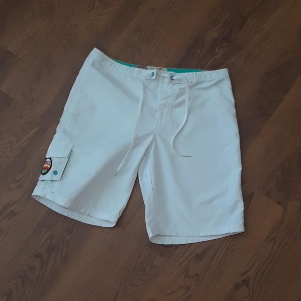 Roxy Girls Beach Board Cover Swim Shorts White